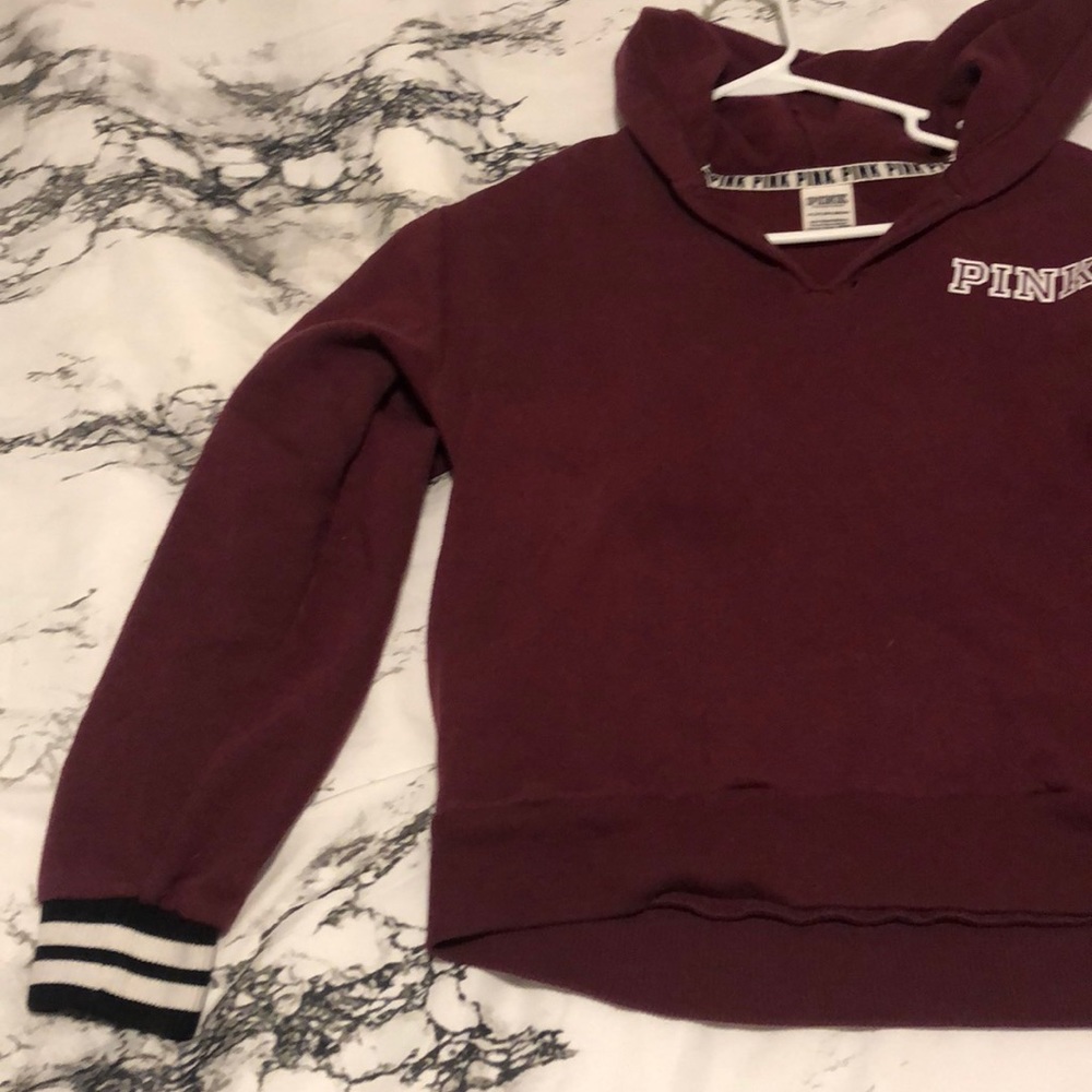 PINK burgundy hoodie